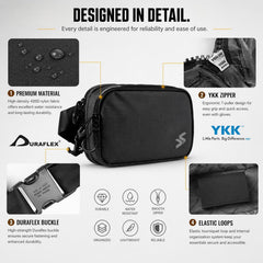 VOTAGOO adjustable belt and buckle showing versatile fit and comfortable carry