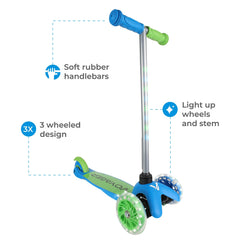 Voyager light-up wheel close-up that increases visibility and adds fun
