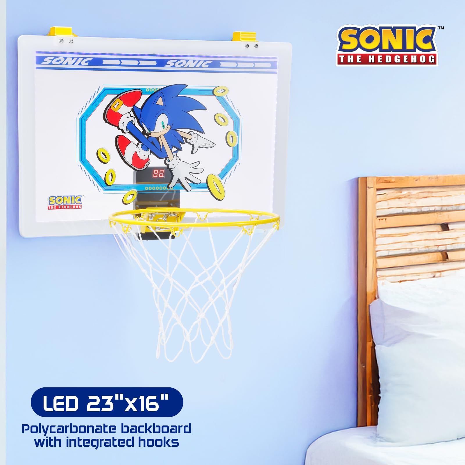 Voyager Sonic rim and net detail showing sturdy construction for reliable play