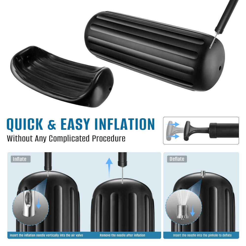 VOYOCHT included pump, inflation needle, and ropes for fast setup