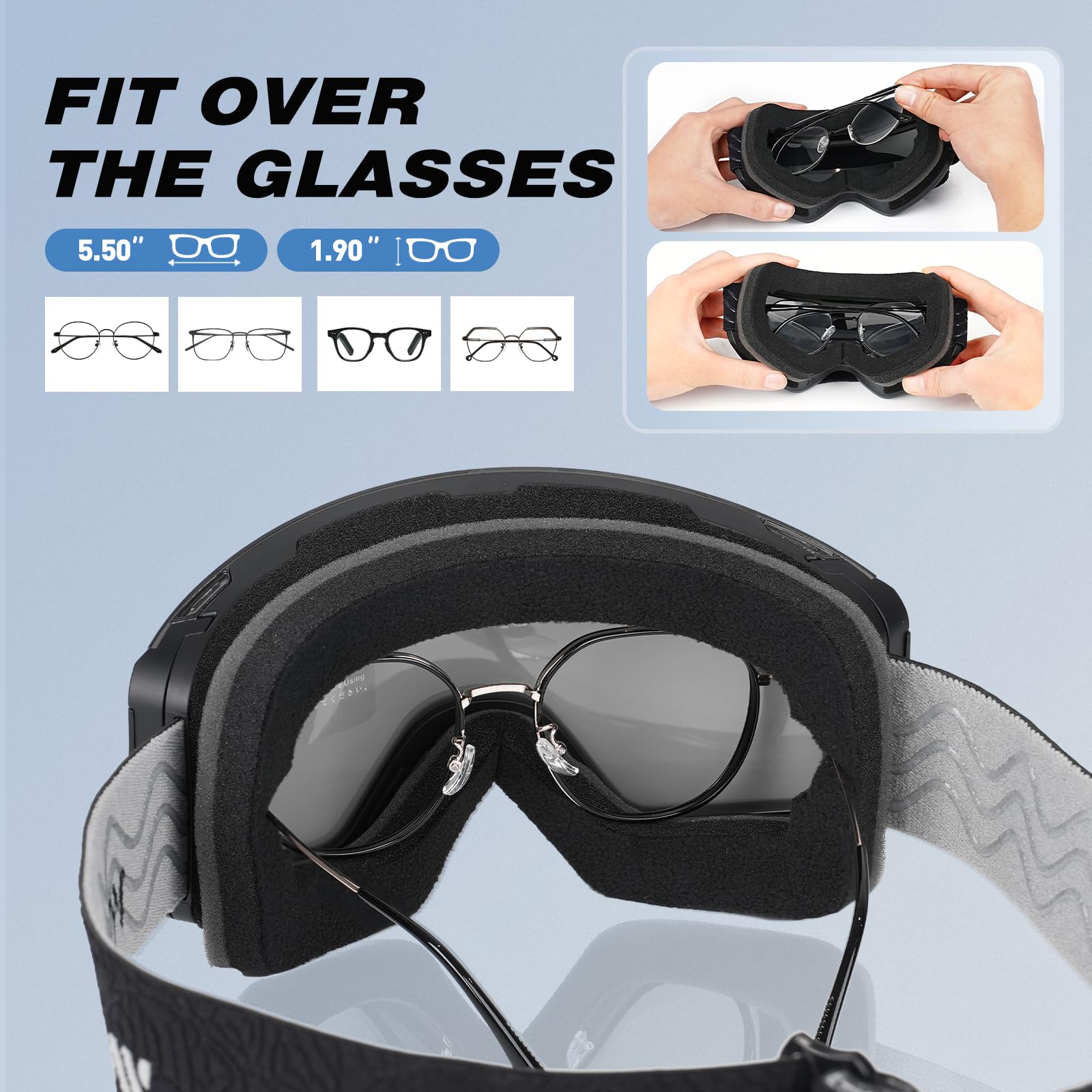 VOZAPOW triple-layer foam and flexible frame for cushioned seal