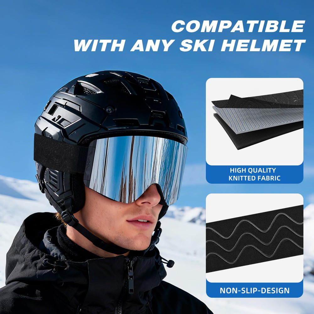 VOZAPOW on-slope lifestyle shot showing clear vision and protection