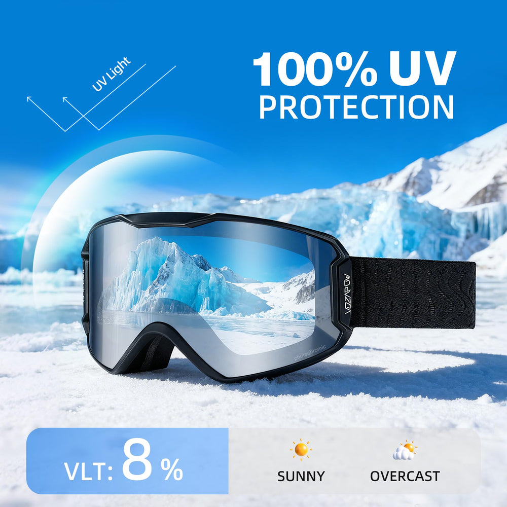 VOZAPOW goggles fitted over prescription glasses demonstrating OTG comfort