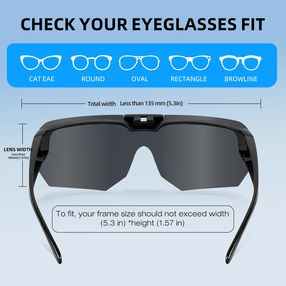 VOZAPOW side profile worn over glasses offering comfortable secure fit