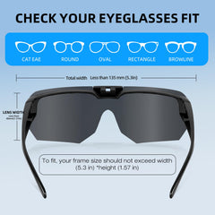VOZAPOW side profile worn over glasses offering comfortable secure fit