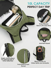 VPBAGE backpack folded into its inner pocket for compact storage benefit