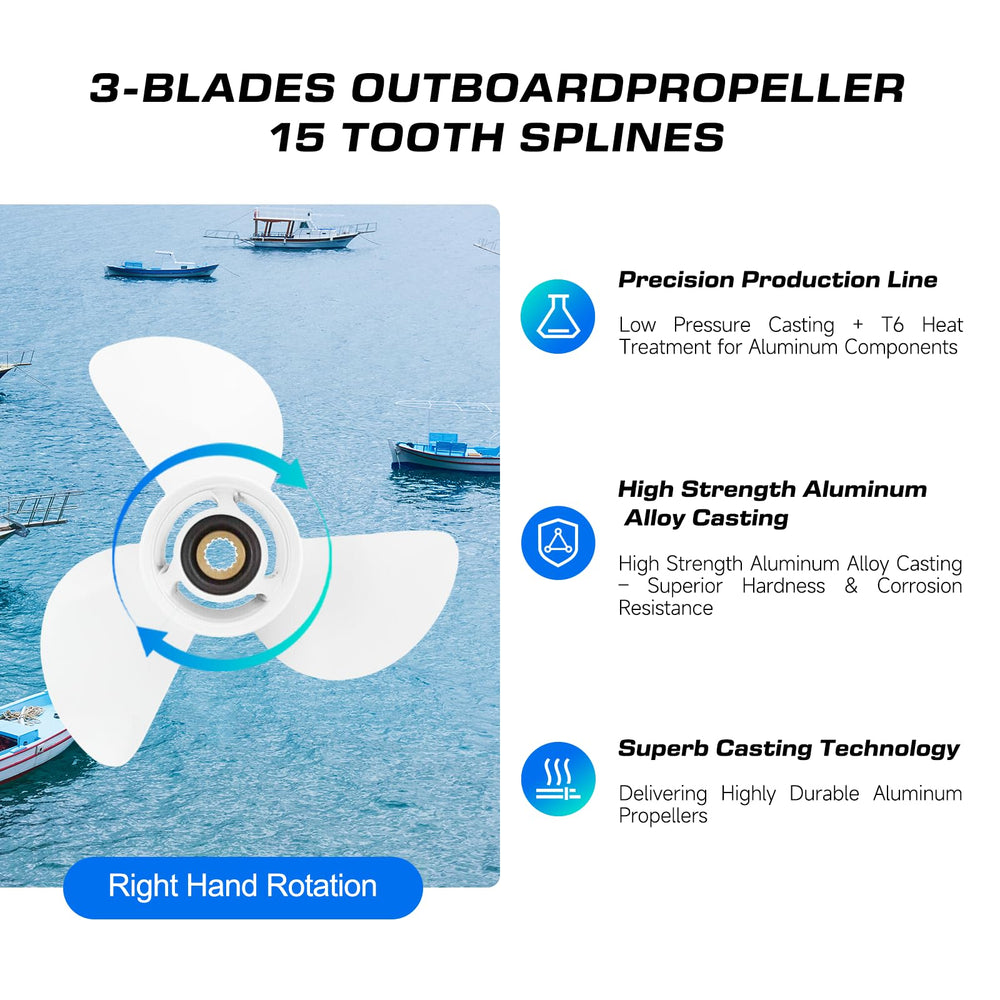 VQPROPs next to ruler showing 13 5/8" diameter for accurate sizing