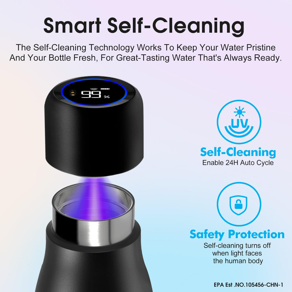 VSITOO S1 touchscreen and temperature display close-up, for quick drink checks