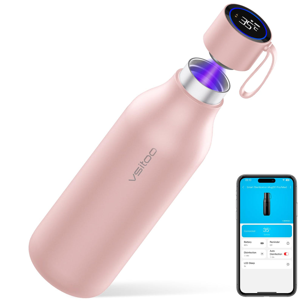 VSITOO front view of S1 Max bottle showing full profile and capacity benefit