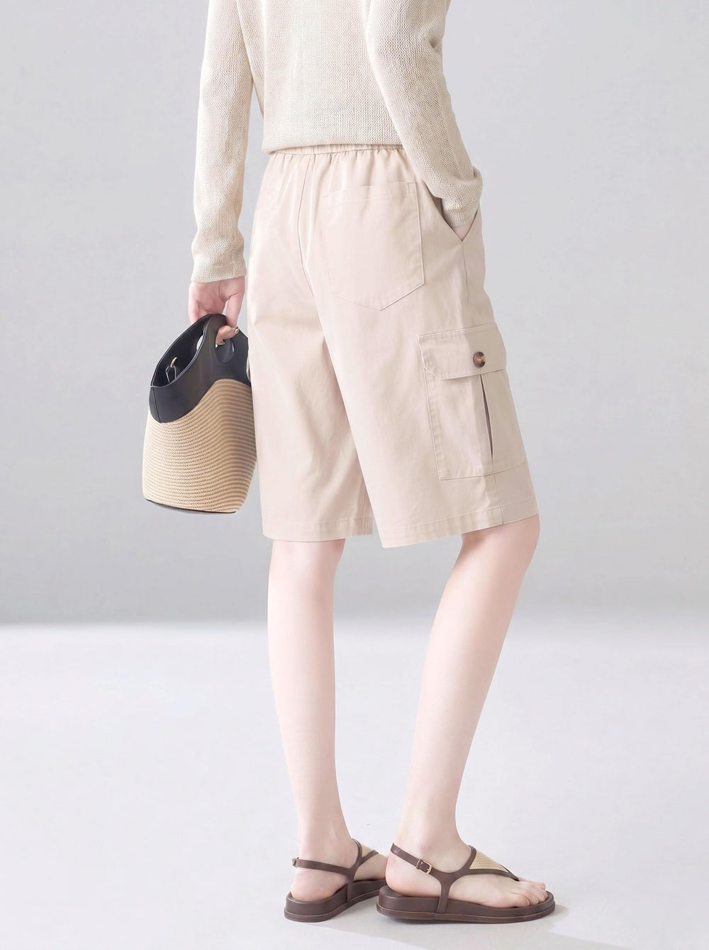 VtuAOL elastic waistband and drawstring for adjustable comfort