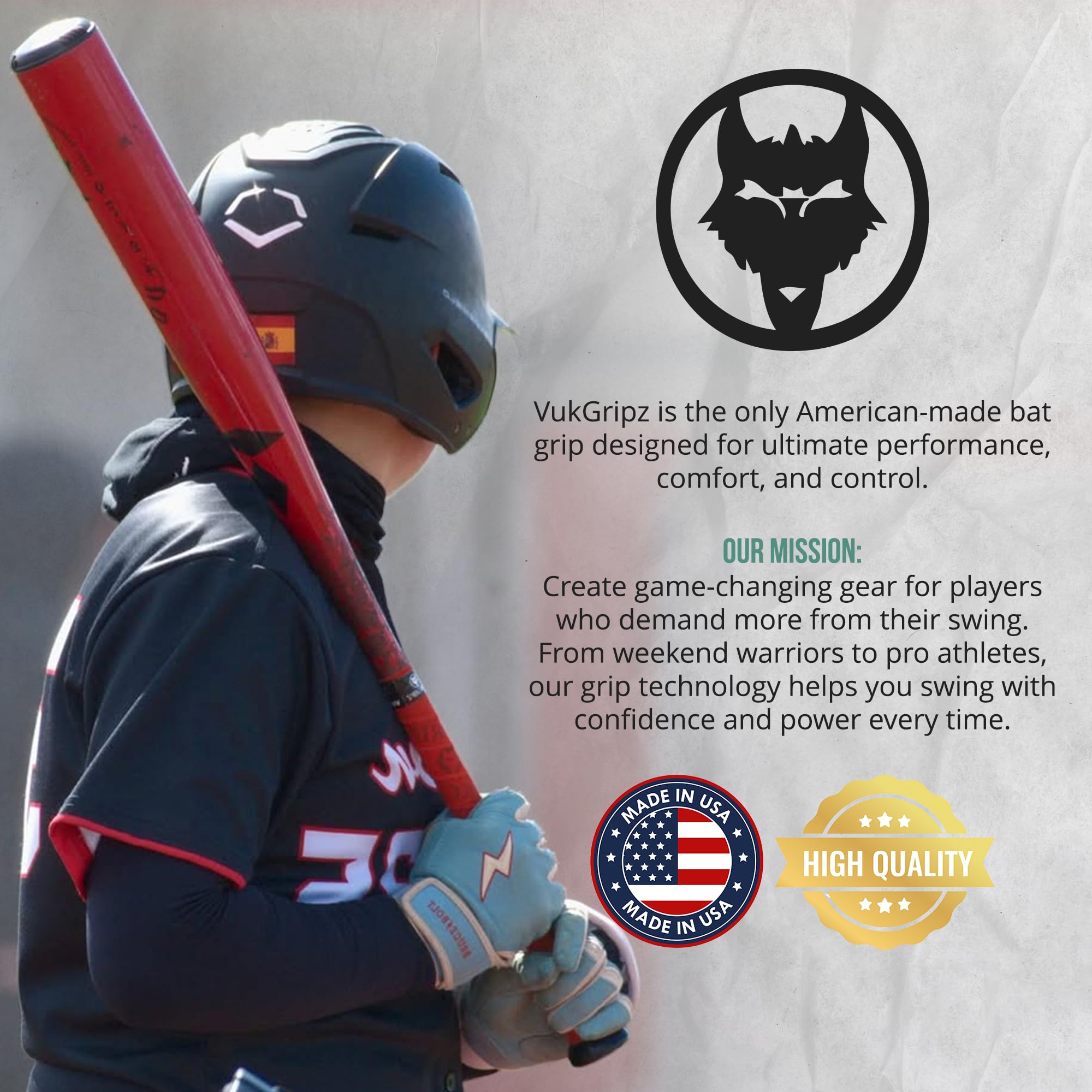 VukGripz in use by player at batting cage for consistent grip