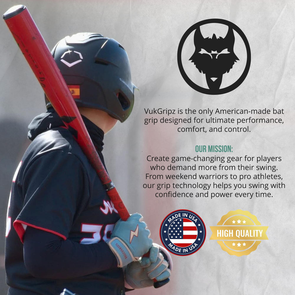 VukGripz in use by player at batting cage for consistent grip