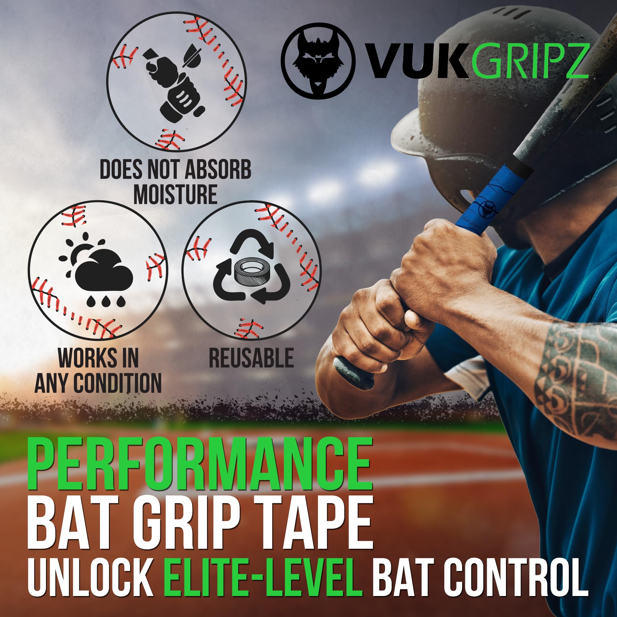 VukGripz reusable roll detail demonstrating durable construction