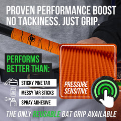 VukGripz Pulse Orange texture close-up displaying thin moisture-wicking surface and traction