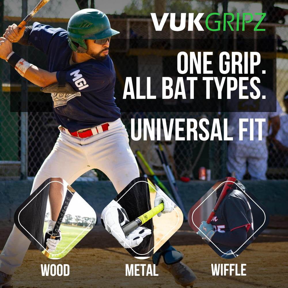 VukGripz Pulse Orange next to a ruler to show thin profile and sizing for bat handles