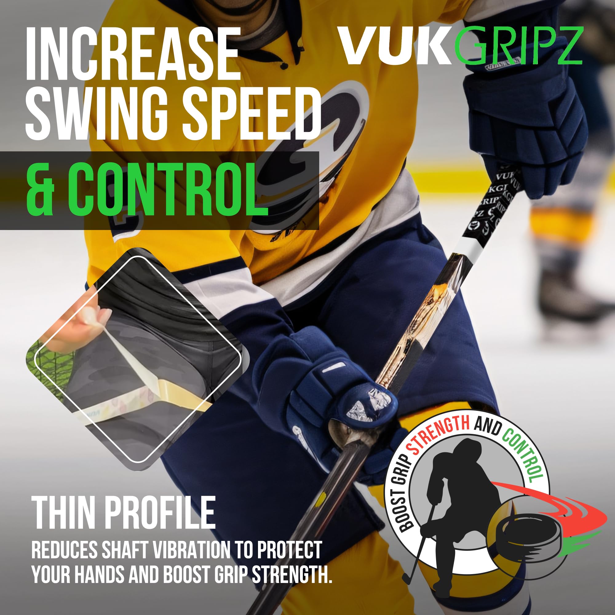 VukGripz beside a ruler for scale demonstrating thin profile and minimal bulk
