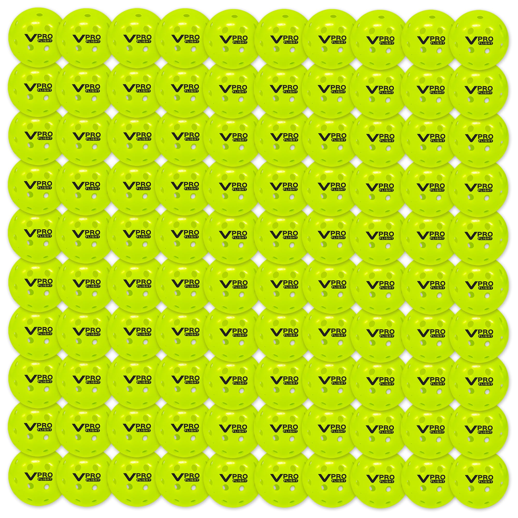 Vulcan VPRO Flight front packaging shows hi‑vis green balls and pack labeling for quick choice