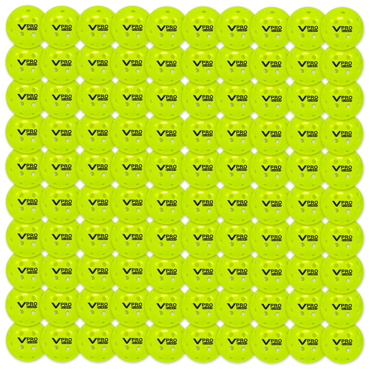 Vulcan VPRO Flight front packaging shows hi‑vis green balls and pack labeling for quick choice