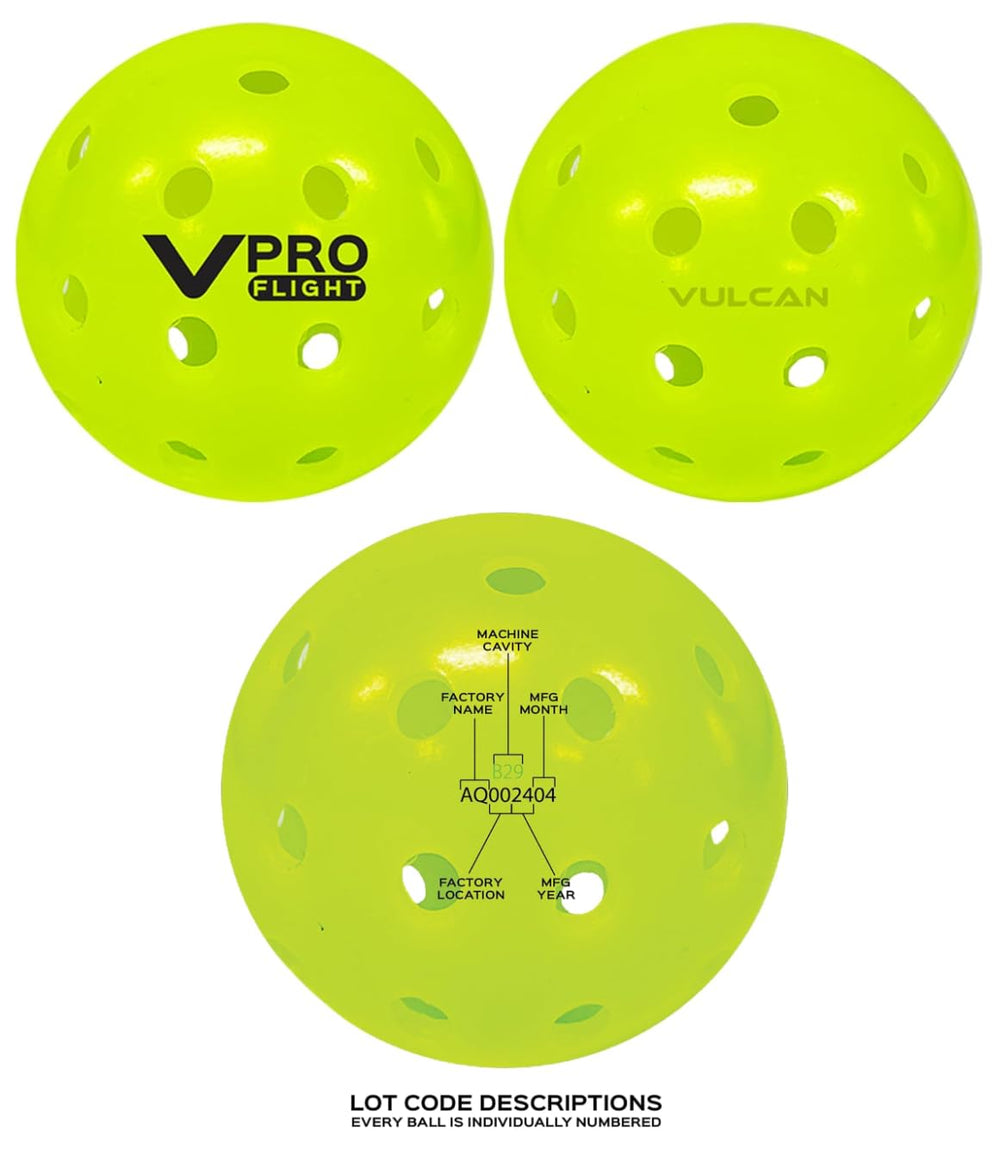 Vulcan VPRO Flight size comparison with ruler demonstrating official diameter and standard weight