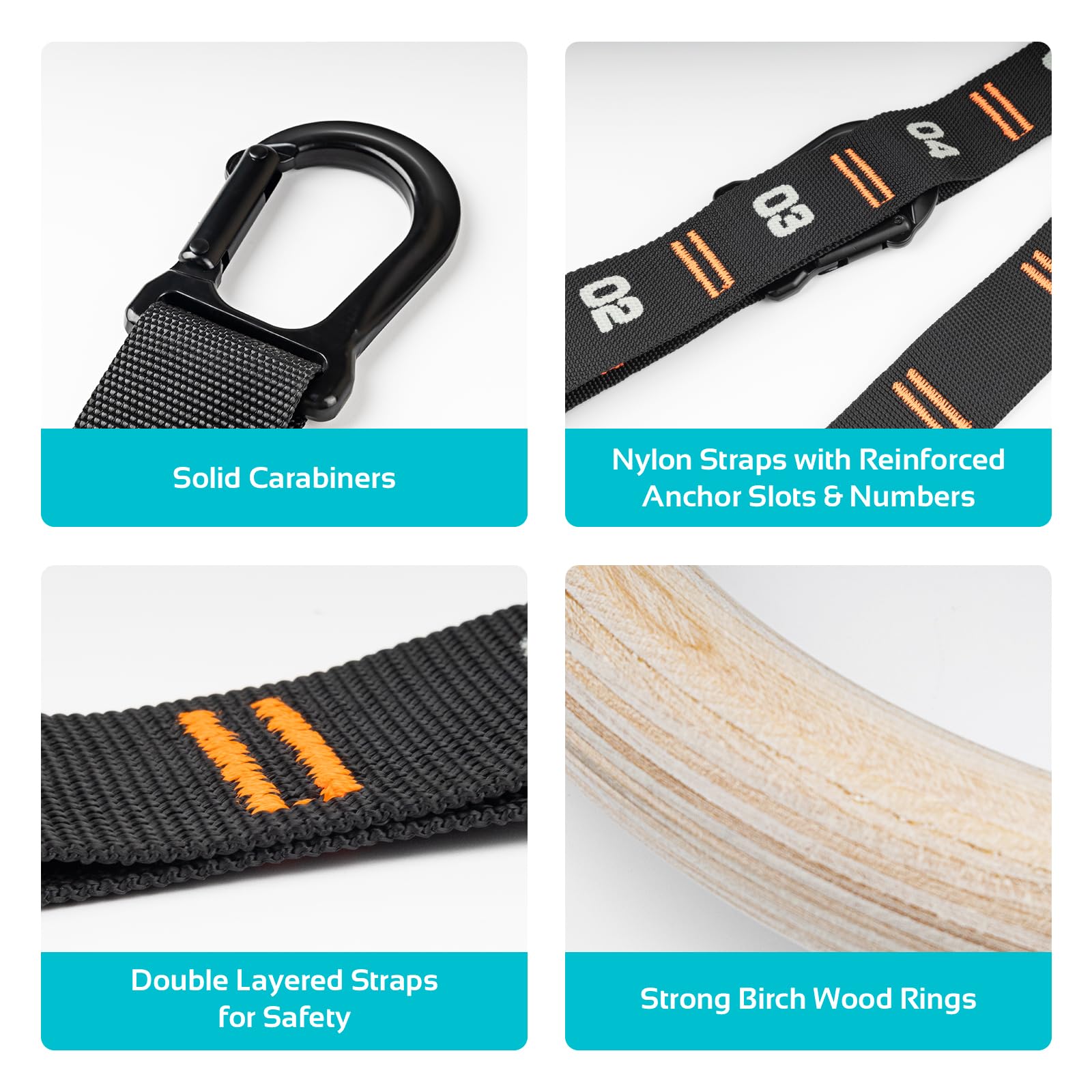 Vulken foot straps and training handles showing additional exercise options