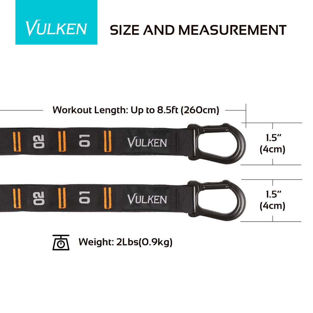 Vulken straps in use on gymnastic rings demonstrating secure training setup