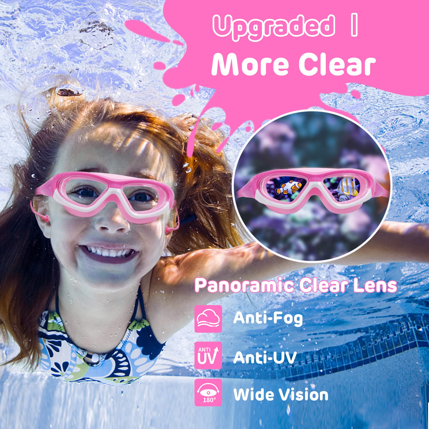Vvinca lens detail highlighting anti-fog and UV protection benefit