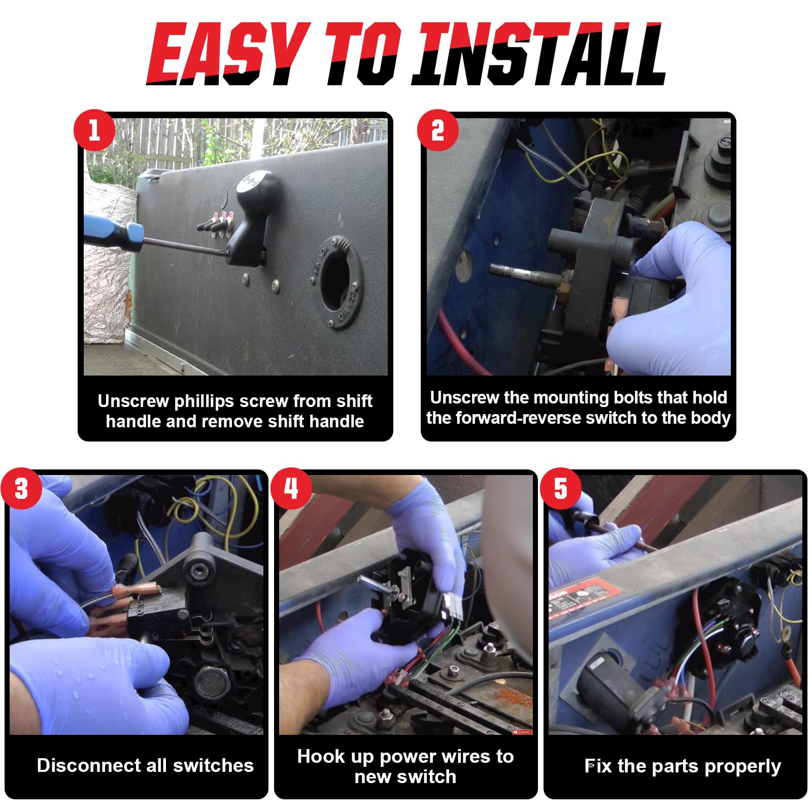 VYYOKMU screws and nuts laid out highlighting included corrosion-resistant hardware