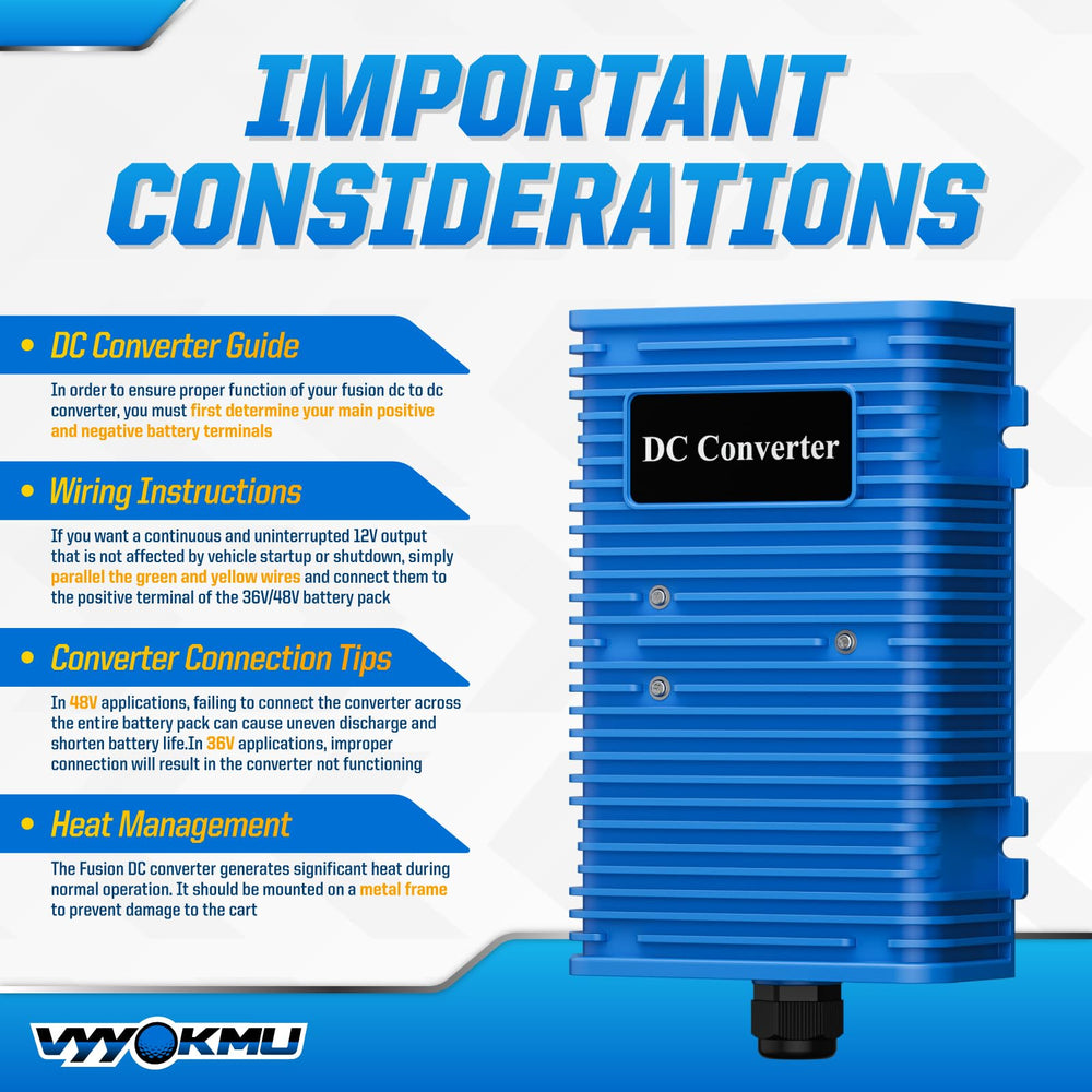 VYYOKMU terminal connection detail illustrating secure wiring and correct polarity benefit