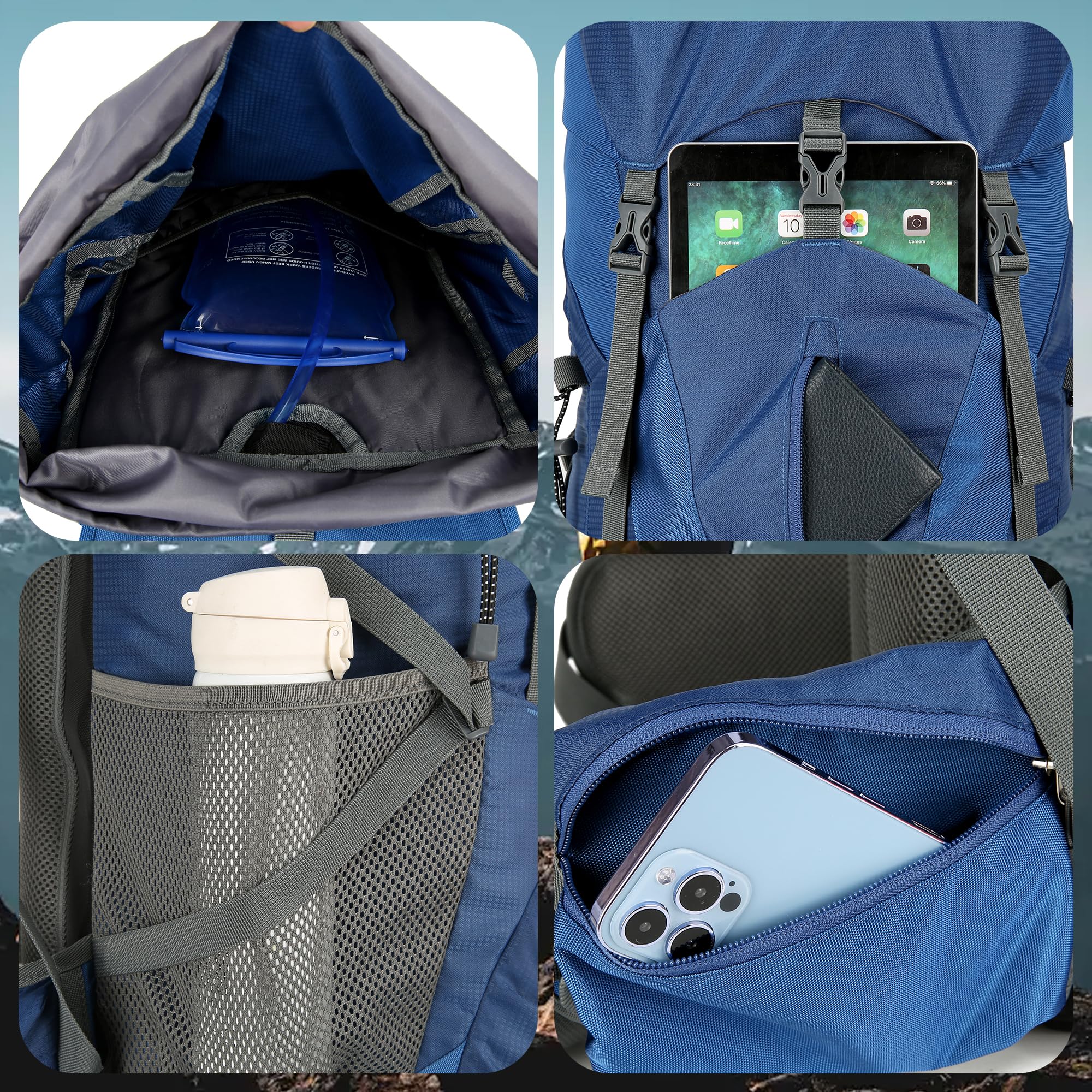 W WINTMING rain cover deployed protecting pack contents from heavy rain
