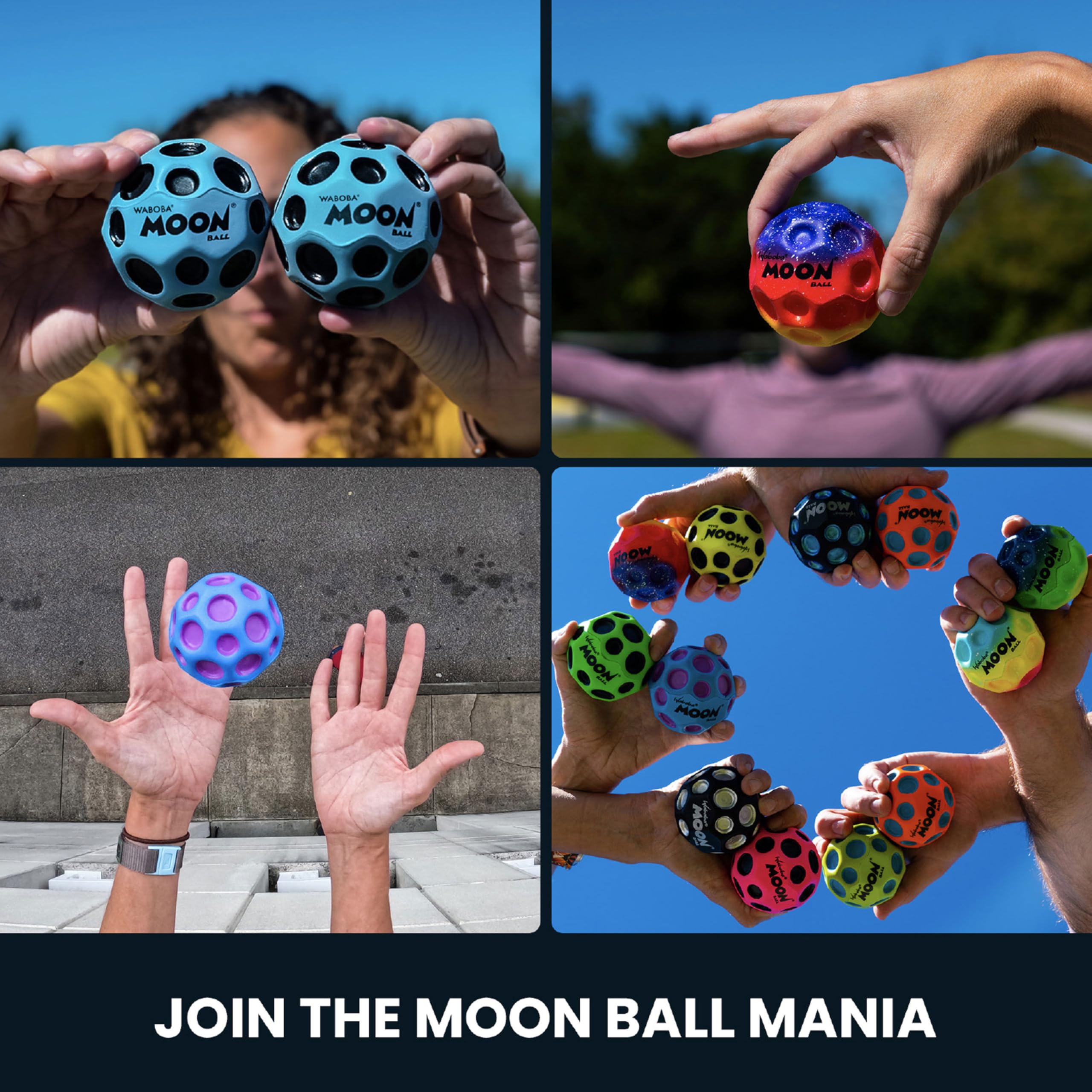 Waboba Moon Ball in backyard play setting showing family fun and training benefit