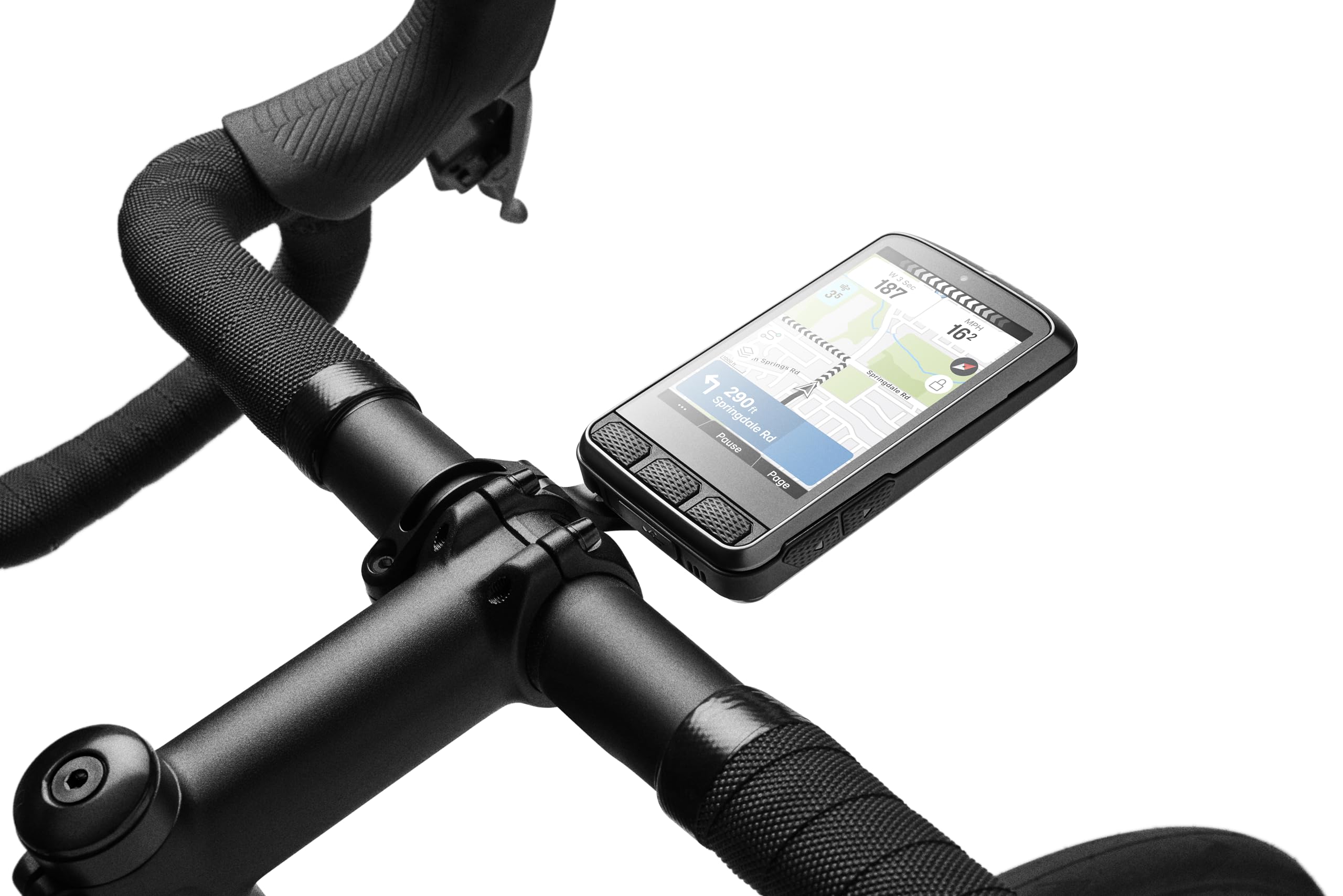 Wahoo ELEMNT ACE touch controls close-up enabling tactile operation