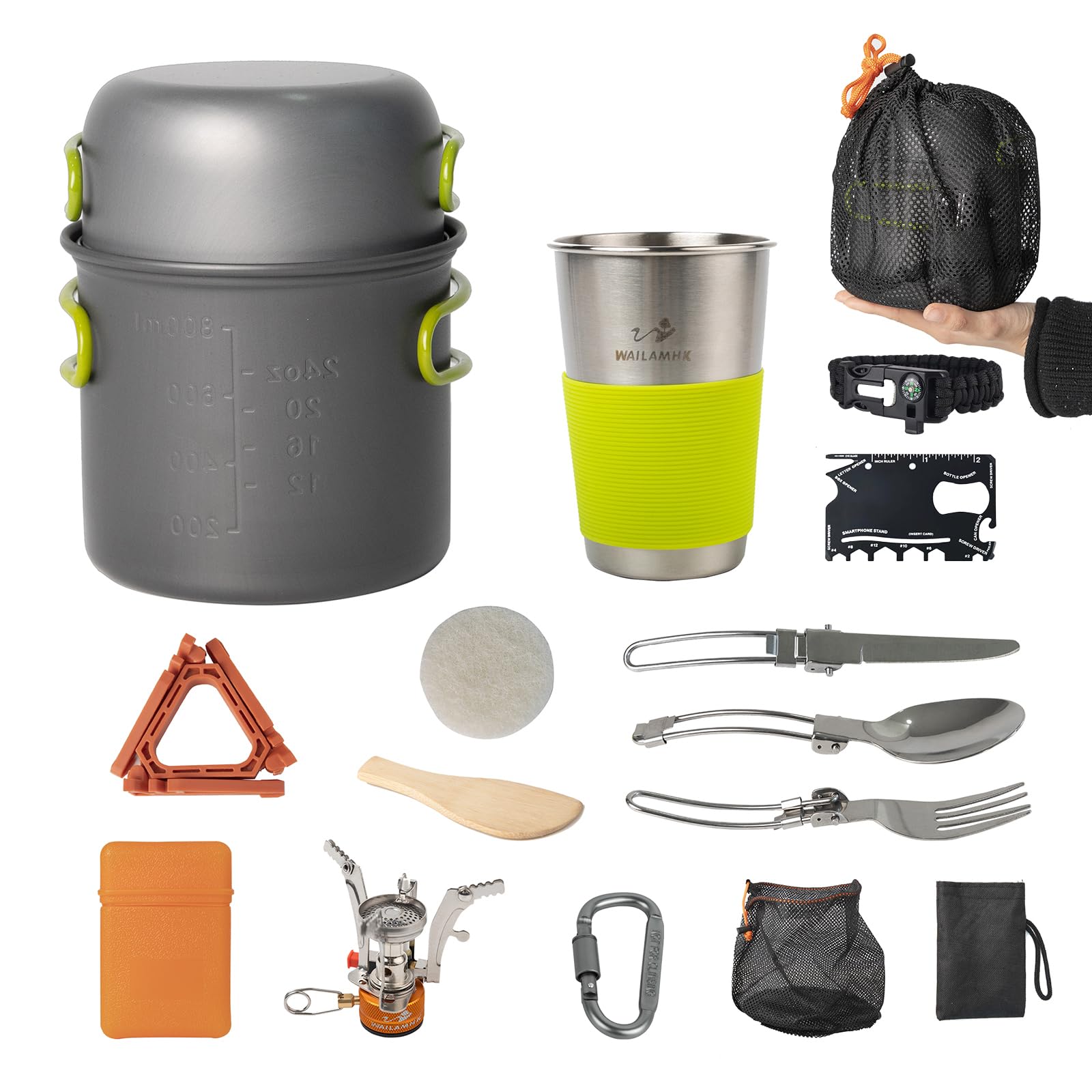 WAILAMHK front packaging and mesh bag showing compact transport benefit