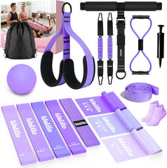 WALITO resistance bands front kit with handles and anchor, shows versatile full-body training