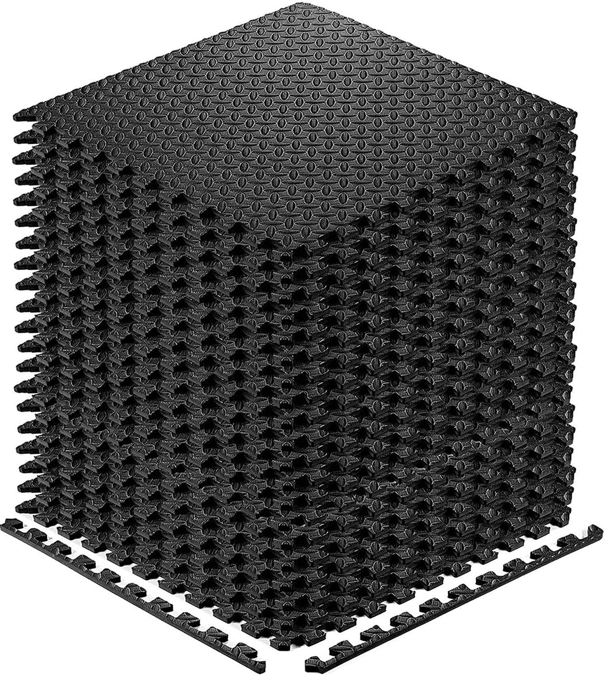 Walsai front view of assembled 20 sq.ft mat protecting floor