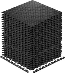Walsai front view of assembled 20 sq.ft mat protecting floor