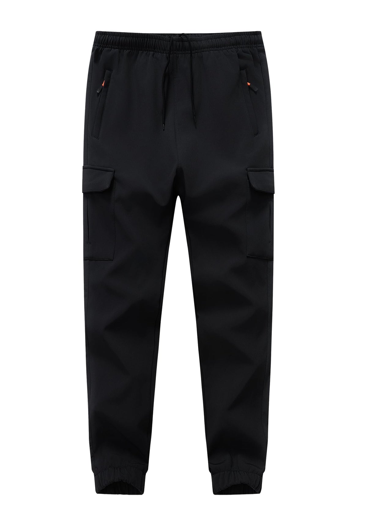 WaltZon front view of snow pants showing design and secure pockets for winter play