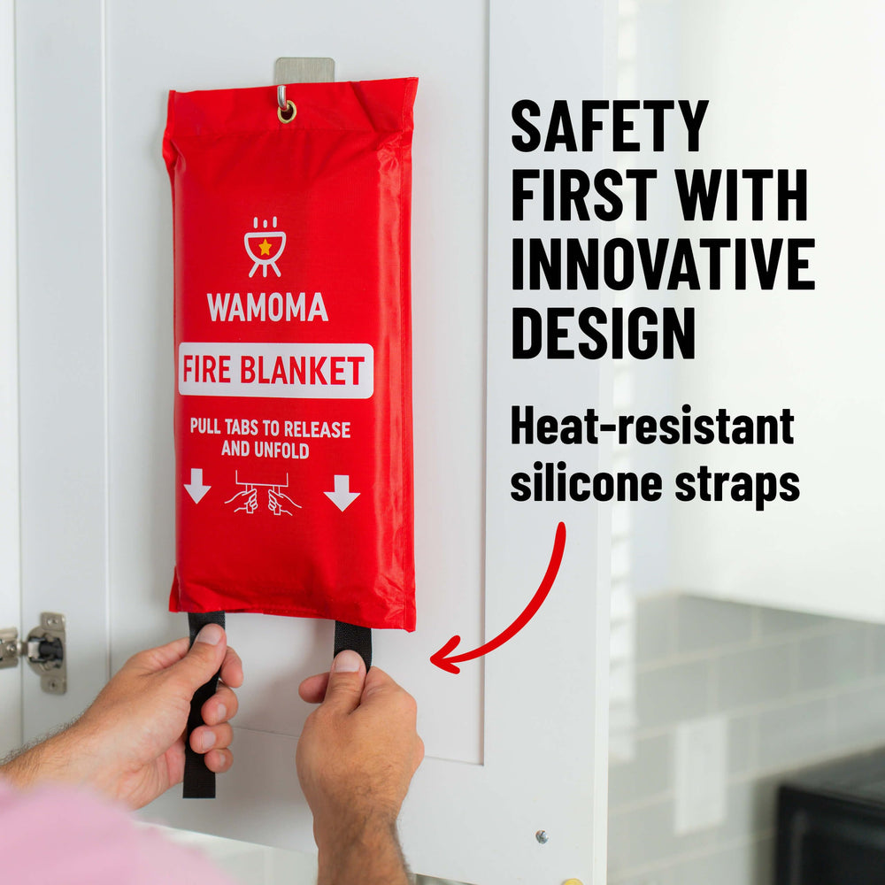 Wamoma being pulled from pouch mid-deploy to extinguish a small stove fire