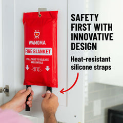 Wamoma being pulled from pouch mid-deploy to extinguish a small stove fire