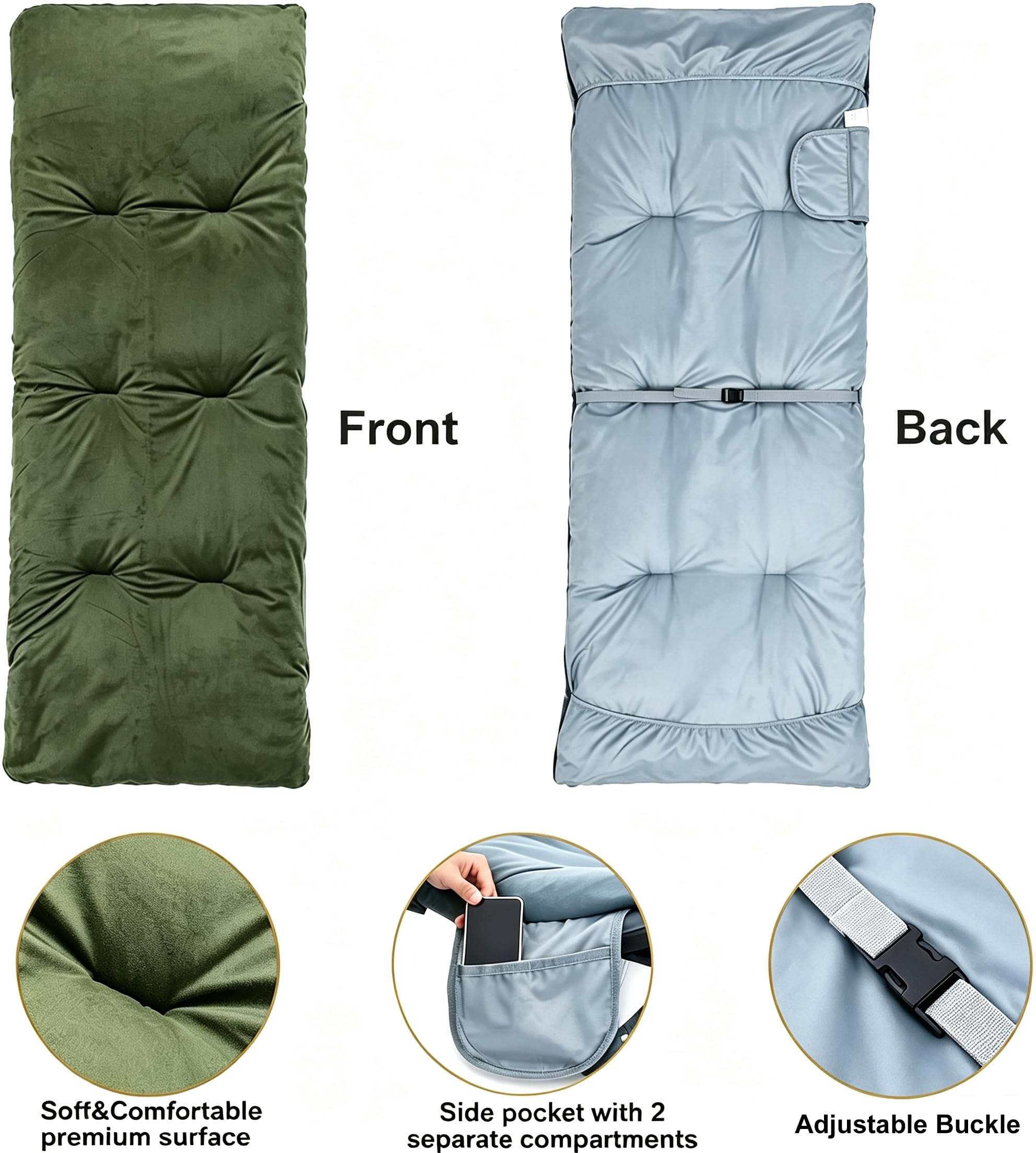 Wamsound velvet top close-up highlighting soft texture for comfortable sleep