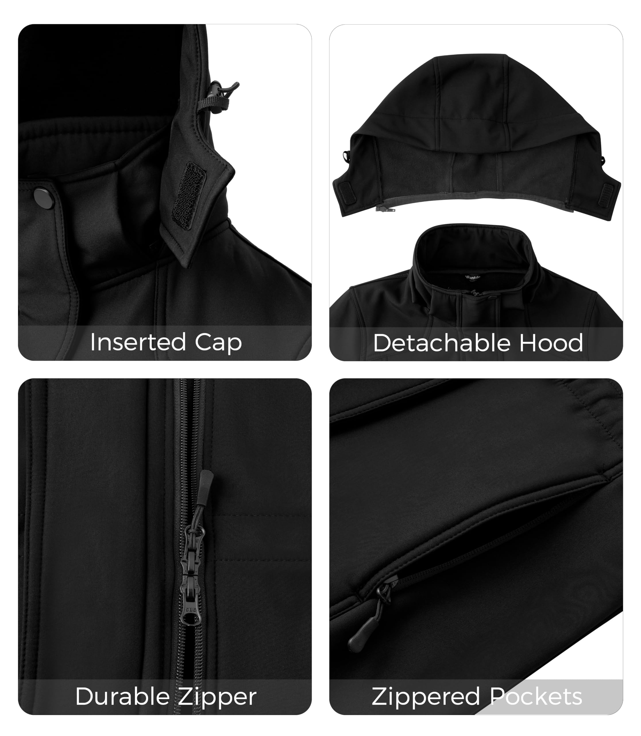 wantdo back side view showing hip-length coverage for added cold protection