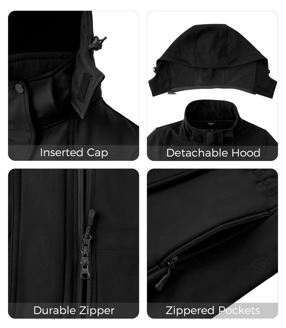 wantdo back side view showing hip-length coverage for added cold protection