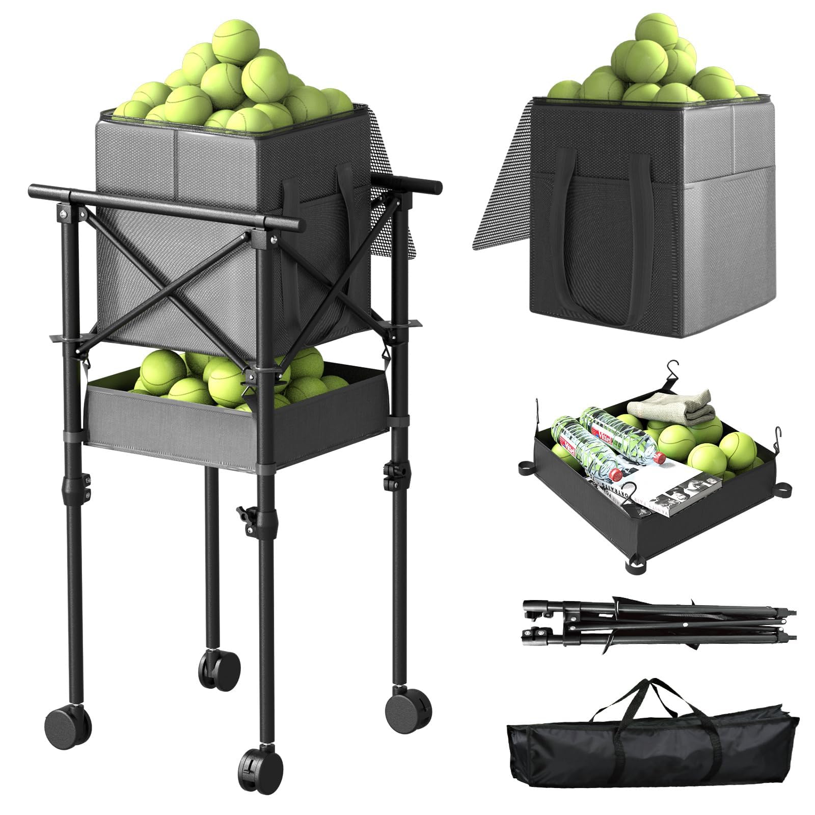 wasoyun front view packed with balls showing capacity and easy access