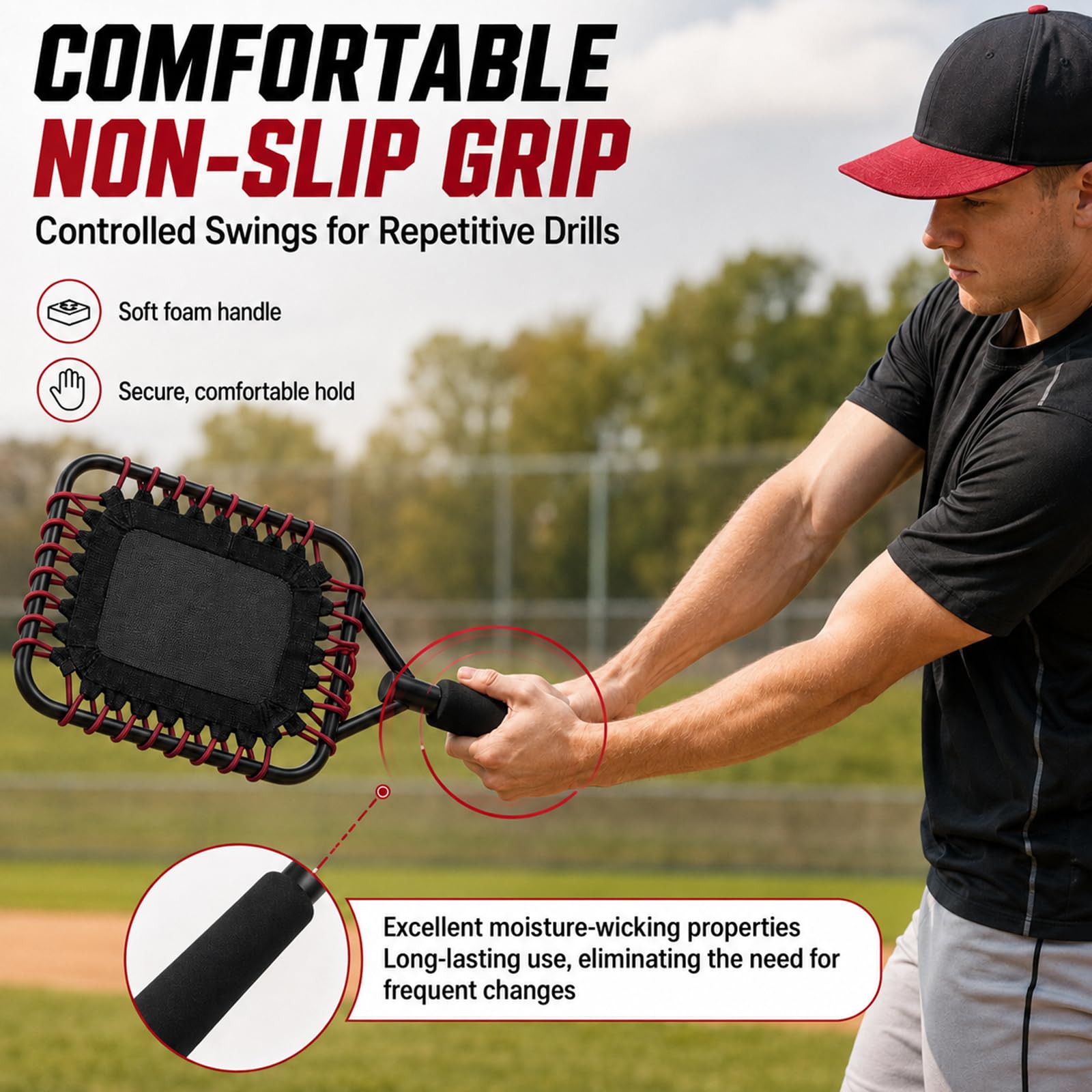 wasoyun size scale next to baseball to show compact, lightweight portability