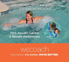Water Exercise Coach CD label close-up highlighting track names and clear audio cues