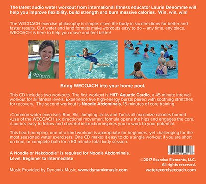 Water Exercise Coach instructor leading aquatic class in pool, demonstrating safe effective moves