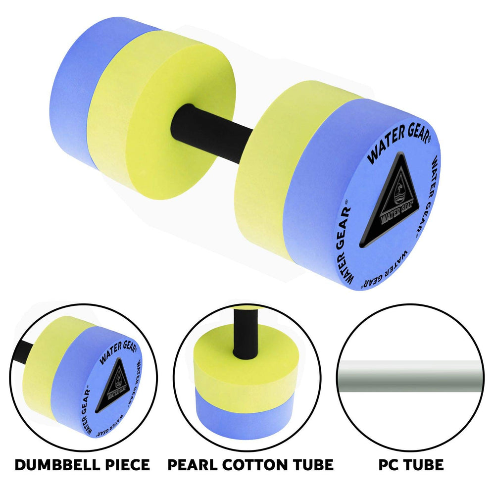 Water Gear lifestyle pool workout image showing functional exercises and mobility gains
