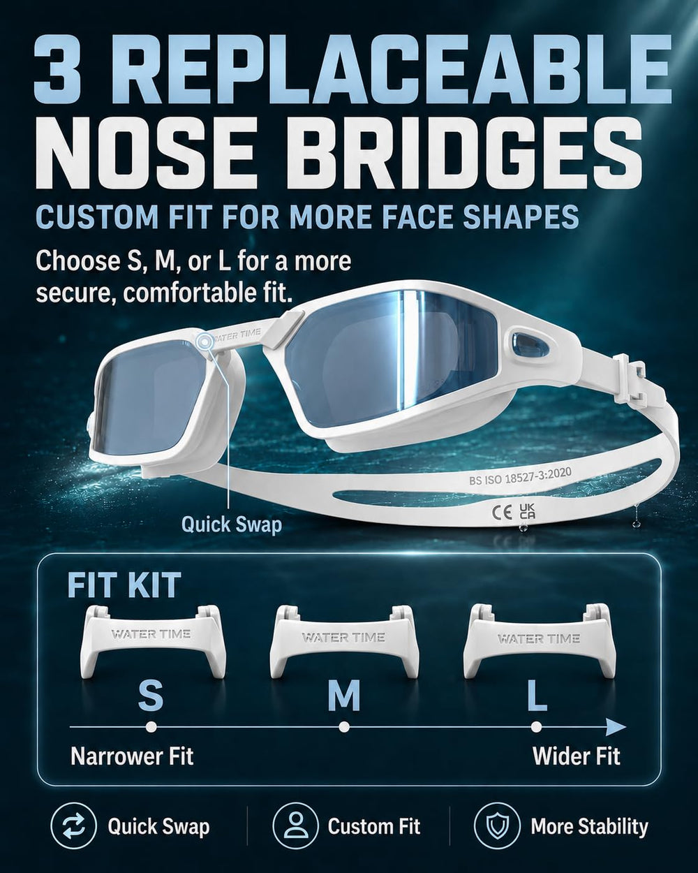 WATER TIME packaging with accessories showing included items and organized storage