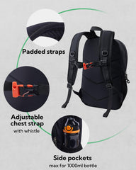 WATERFLY close-up of SBS zipper and reinforced stitching for durability