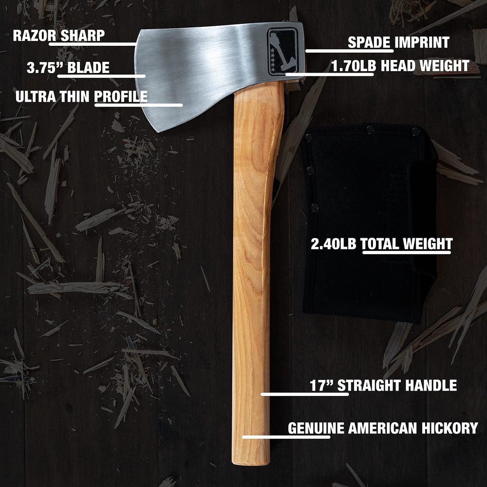 WATL Ace of Spades size comparison beside ruler showing 17-inch handle length