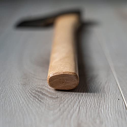 WATL axe next to ruler showing 17-inch handle scale for customizable fit benefit